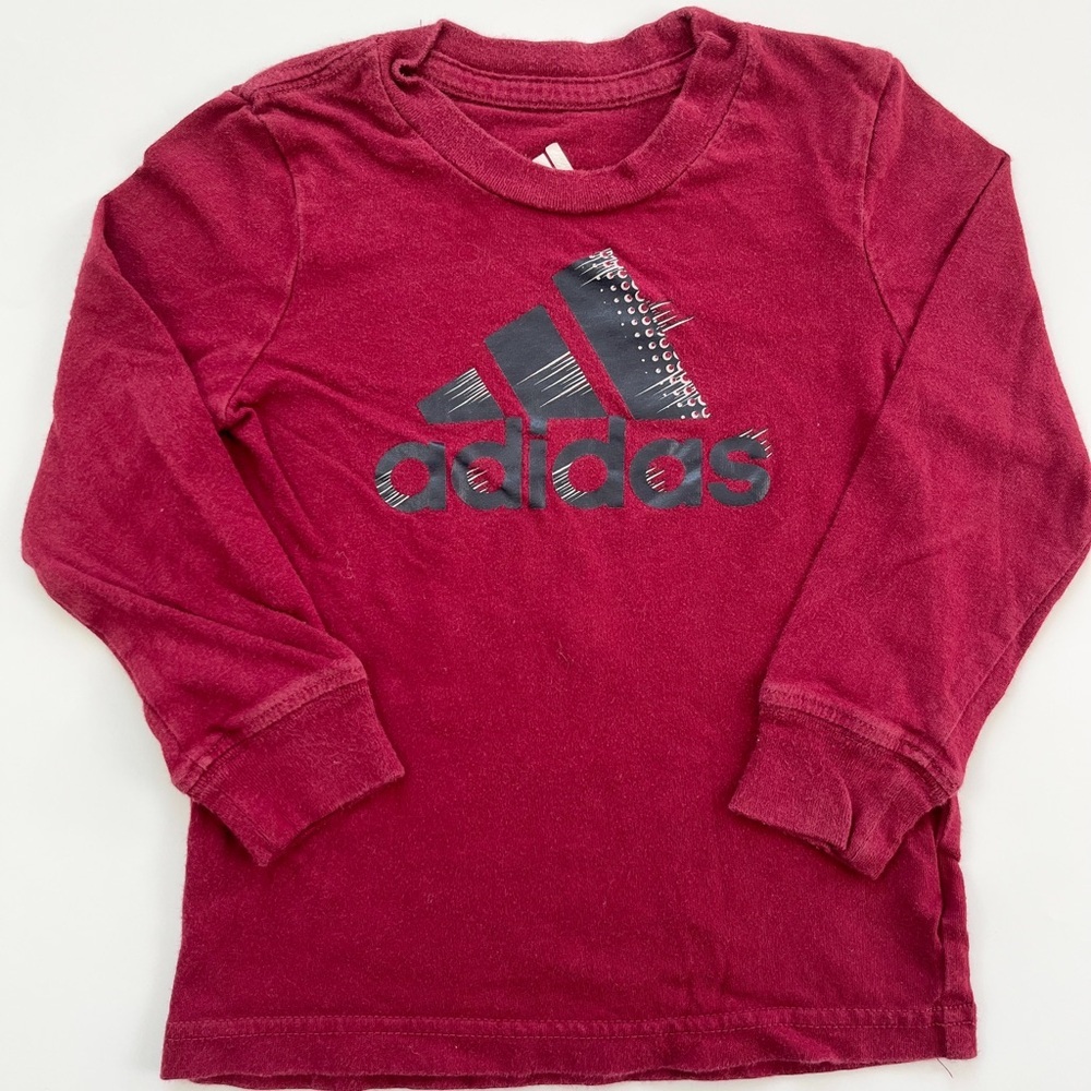 🩵4/$20 Adidas Kids Burgundy Long Sleeve Tee